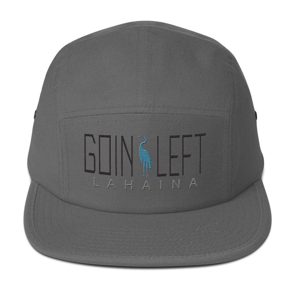 Goin Left Embroidered Egret Five Panel Hat