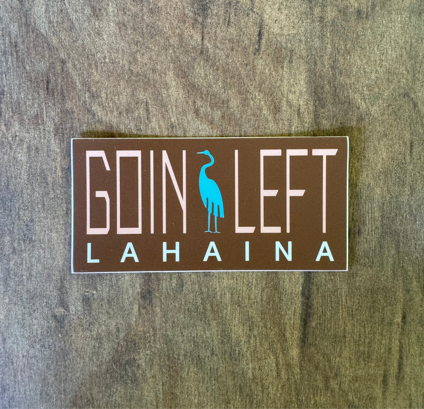 Goin Left Lahaina Egret Logo Sticker