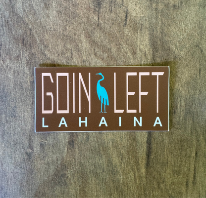 Goin Left Lahaina Egret Logo Sticker