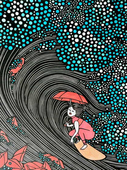 Kris Goto "Umbrellas" - 11"x14"