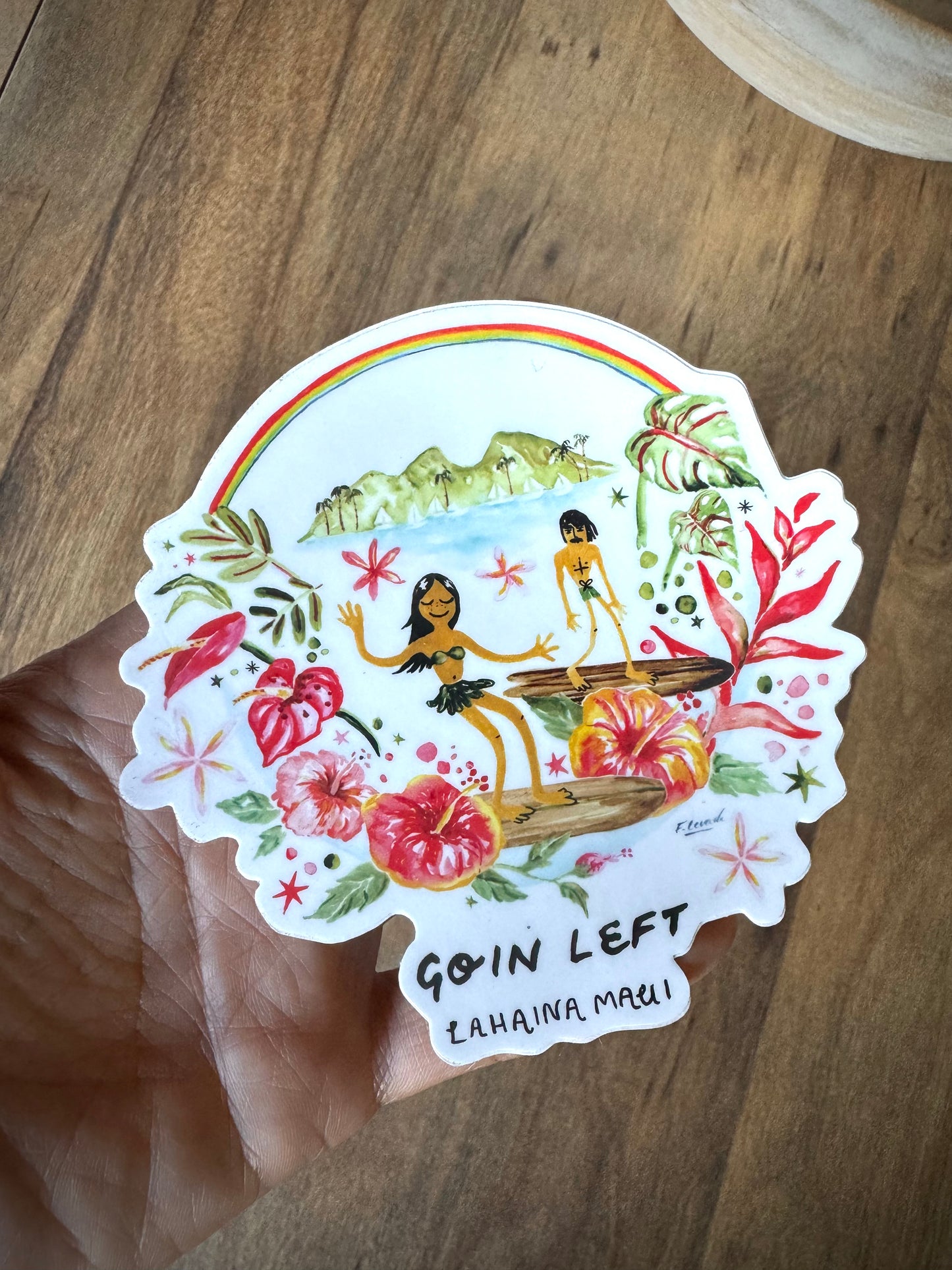 GL X Aloha To Zen "Goin Left" Sticker