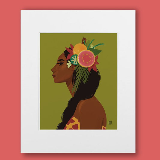 Punky Aloha "Guava Girl" Print - 11"x14"