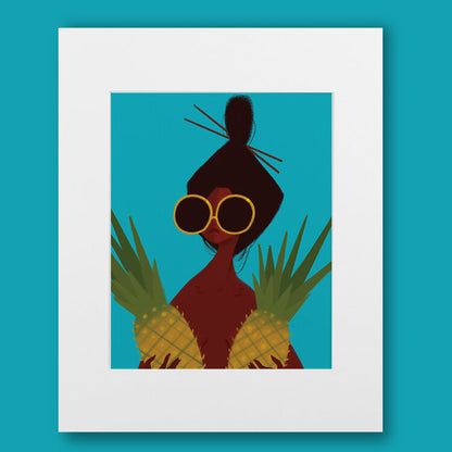 Punky Aloha "Pineapple Girl" Print - 11"x14"
