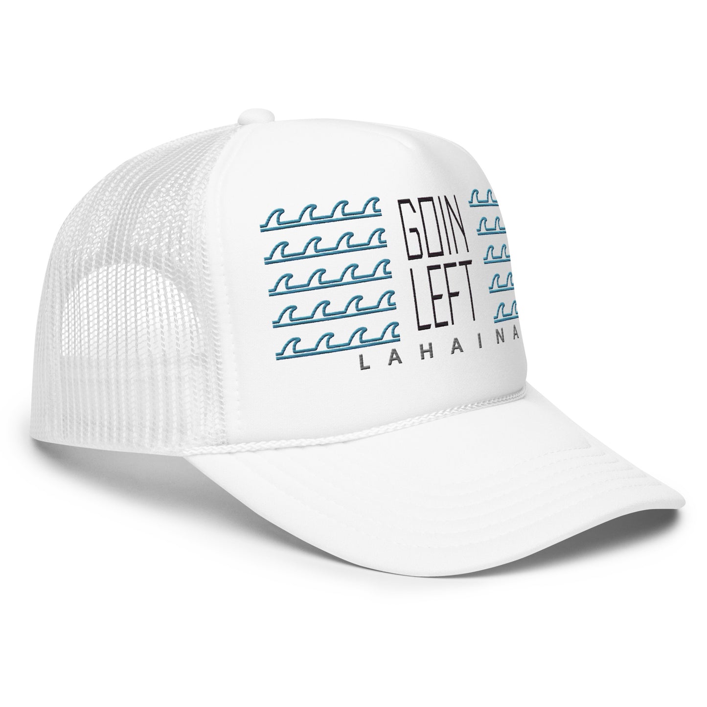 Goin Left Embroidered Unisex Fins Logo Foam Trucker Hat