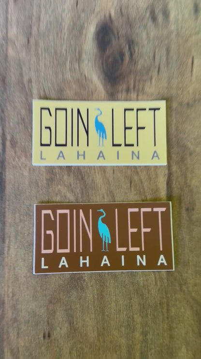 Goin Left Lahaina Egret Logo Sticker