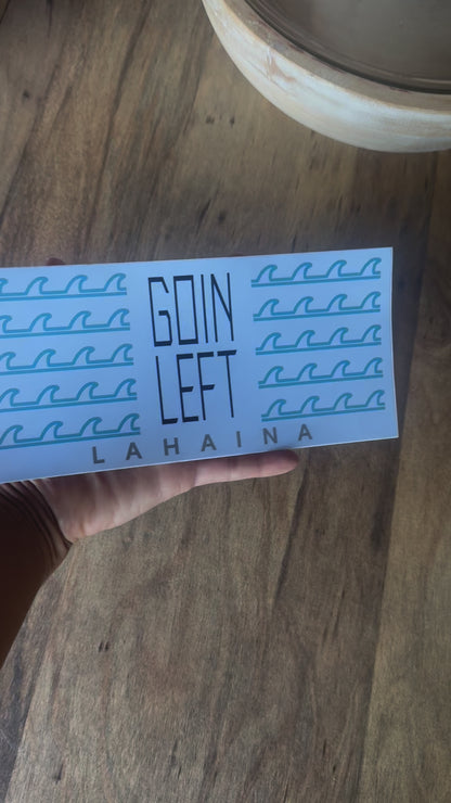 Goin Left Lahaina Fins Logo Sticker