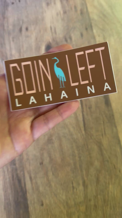 Goin Left Lahaina Egret Logo Sticker